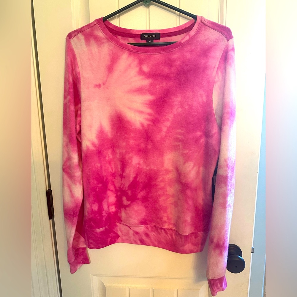 Wildfox NWT hot pink and white tie tie-dye